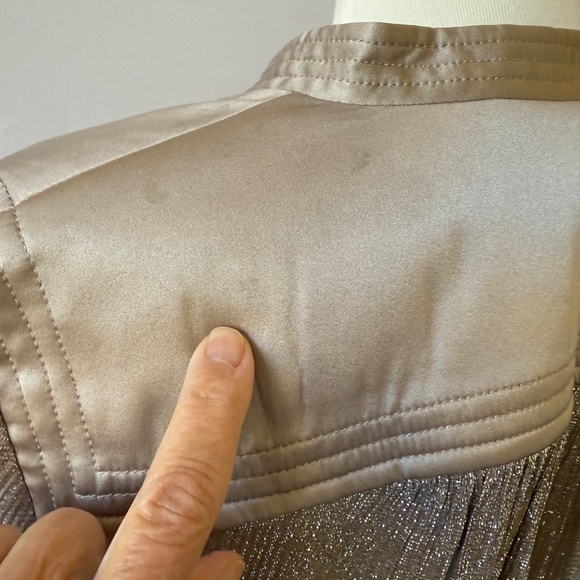 TORY BURCH CASPIAN METALLIC LAME TUNIC TOP HOLIDAY SPARKLY FLOWY ELEGANT LUXE 2 - Picture 8 of 12